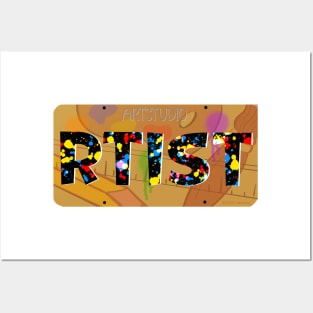 Artist “RTIST” License Plate Design Posters and Art